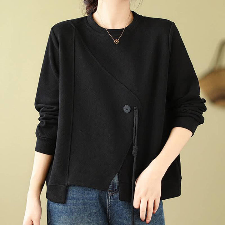 Buddha Stones Minimalistische Ronde hals en Gebreide kleding voor dames, herfst/winter, effen kleur. - image 10