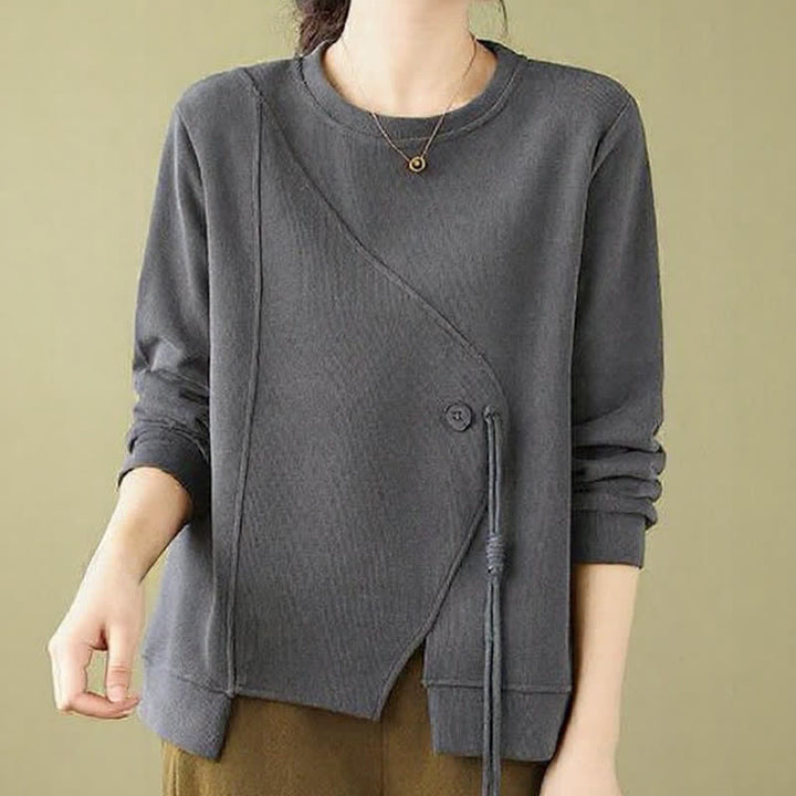 Buddha Stones Minimalistische Ronde hals en Gebreide kleding voor dames, herfst/winter, effen kleur. - image 15