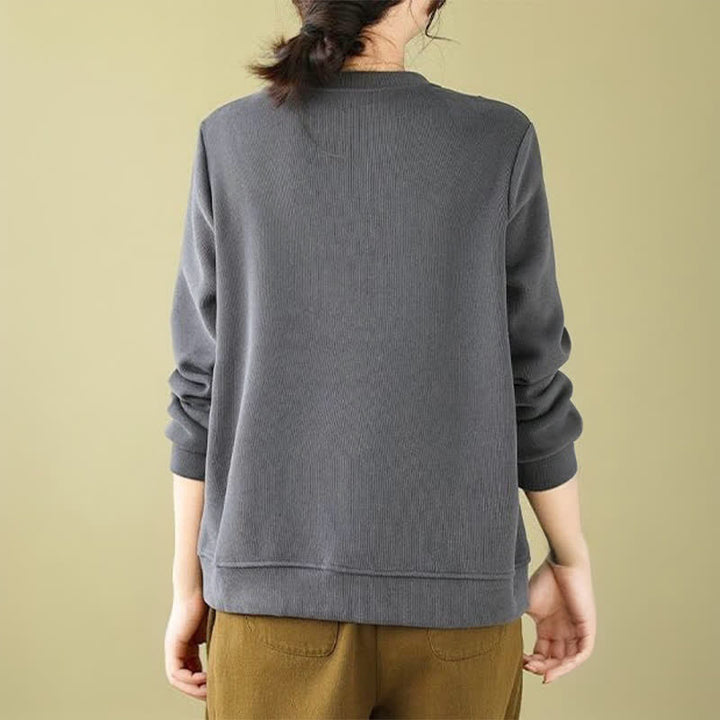 Buddha Stones Minimalistische Ronde hals en Gebreide kleding voor dames, herfst/winter, effen kleur. - image 17