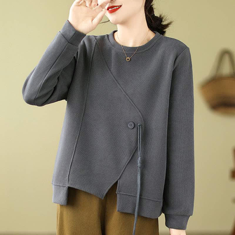 Buddha Stones Minimalistische Ronde hals en Gebreide kleding voor dames, herfst/winter, effen kleur. - image 16