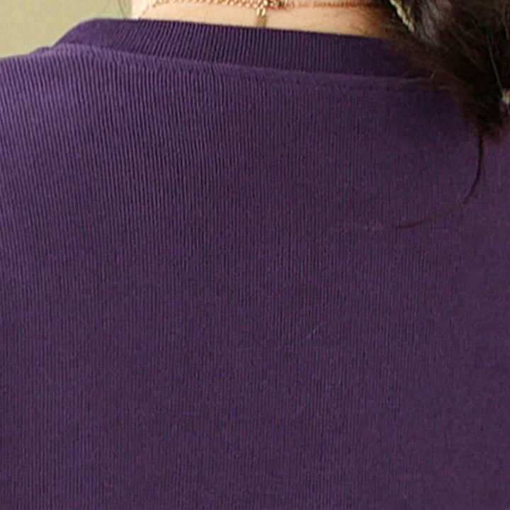Buddha Stones Minimalistische Ronde hals en Gebreide kleding voor dames, herfst/winter, effen kleur. - image 4