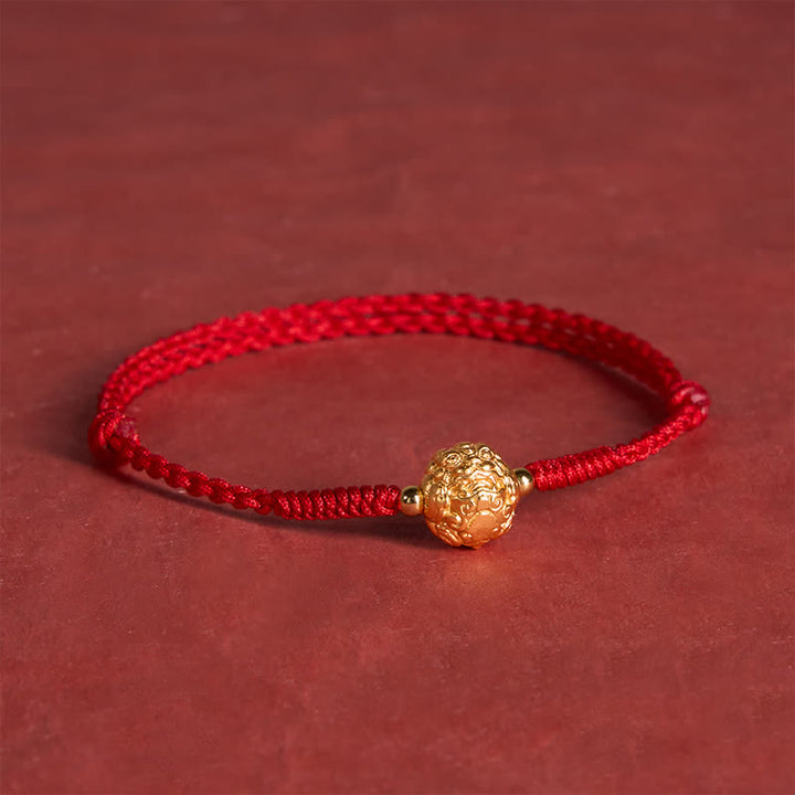 Buddha Stones Koperen Pi Xiu geluksarmband met rood Armband - image 4
