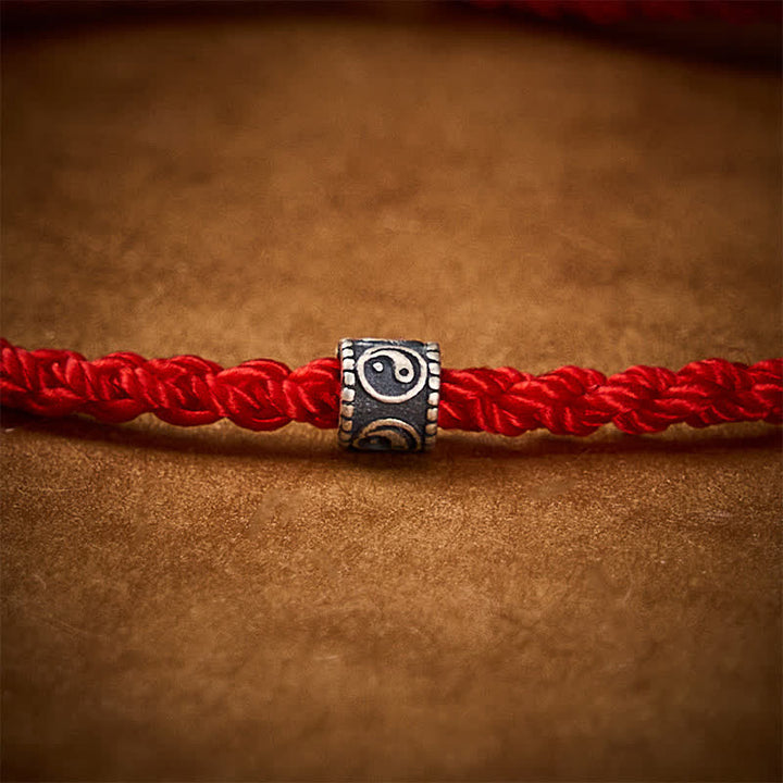 Buddha Stones Rode koord Yin Yang Armband van 925 sterling zilver - image 5