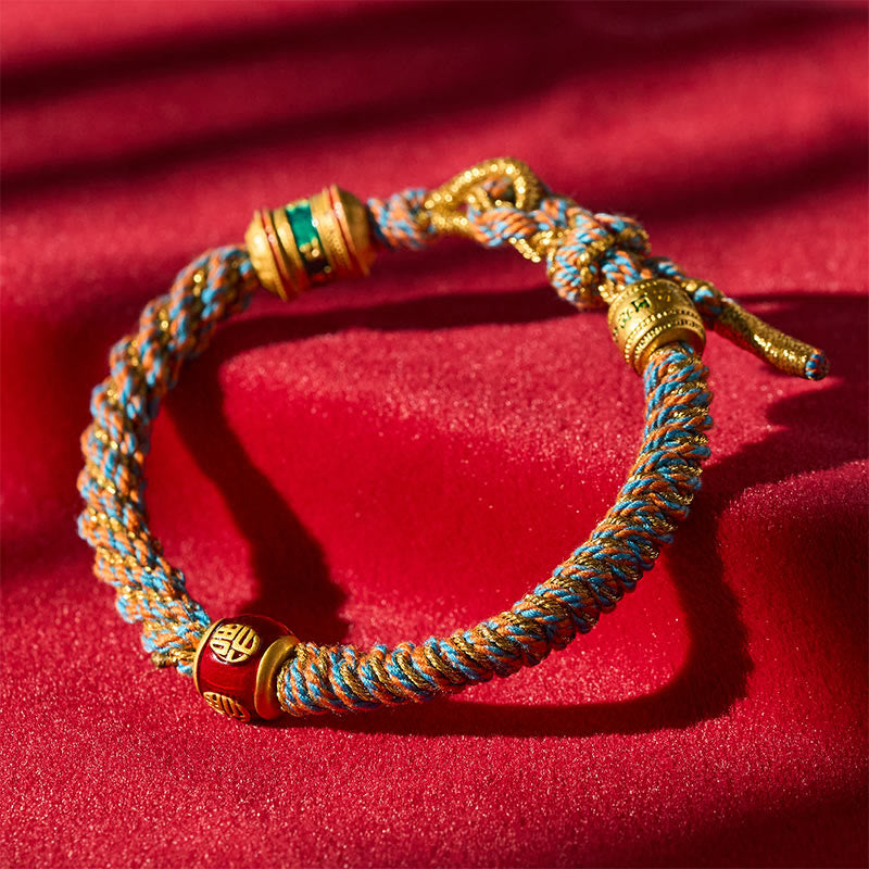 Buddha Stones Om Mani Padme Hum Tibetaanse Fu-teken handgeweven Armband - Om Mani Padme Hum - image 0