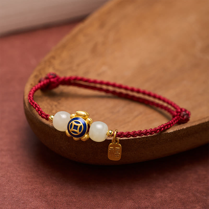 Buddha Stones Handgeweven Armband met schildpadmotief, symbool van kracht. - image 17