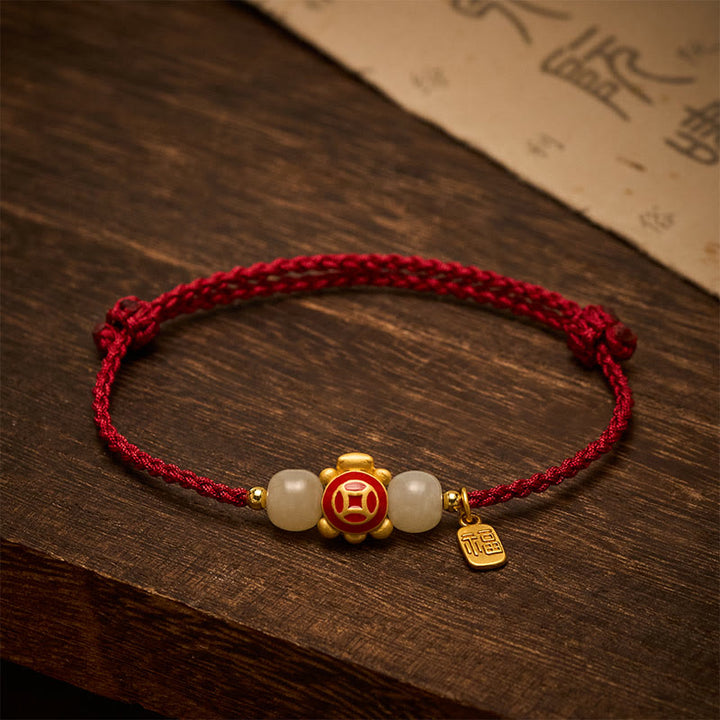 Buddha Stones Handgeweven Armband met schildpadmotief, symbool van kracht. - image 3