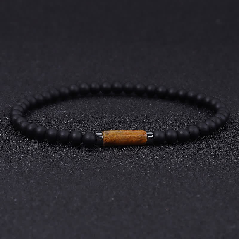Buddha Stones Vintage 4 mm lavasteen Dalmatische jaspis Armband - Zwarte onyx (Bescherming ♥ Kracht) - image 9