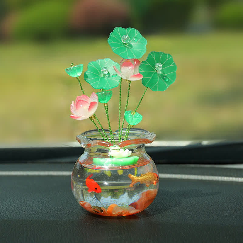 Buddha Stones Compacte Lotus Koi Geluksfles Auto Interieur Mindfulness woondecoratie - Koi-vis (Geluk ♥ Voorspoed) - image 0