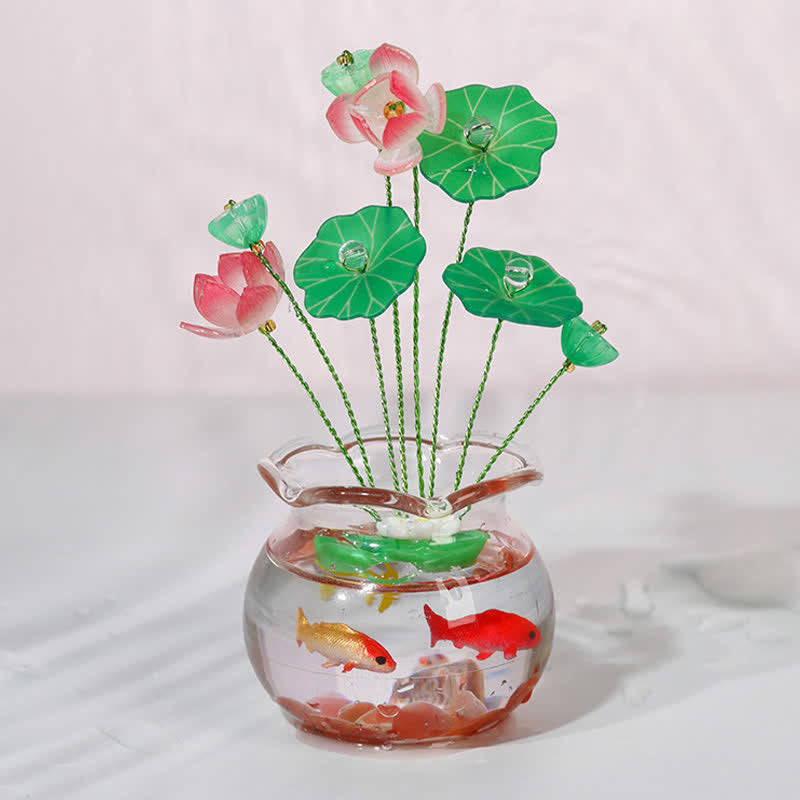 Buddha Stones Compacte Lotus Koi Geluksfles Auto Interieur Mindfulness woondecoratie - image 1