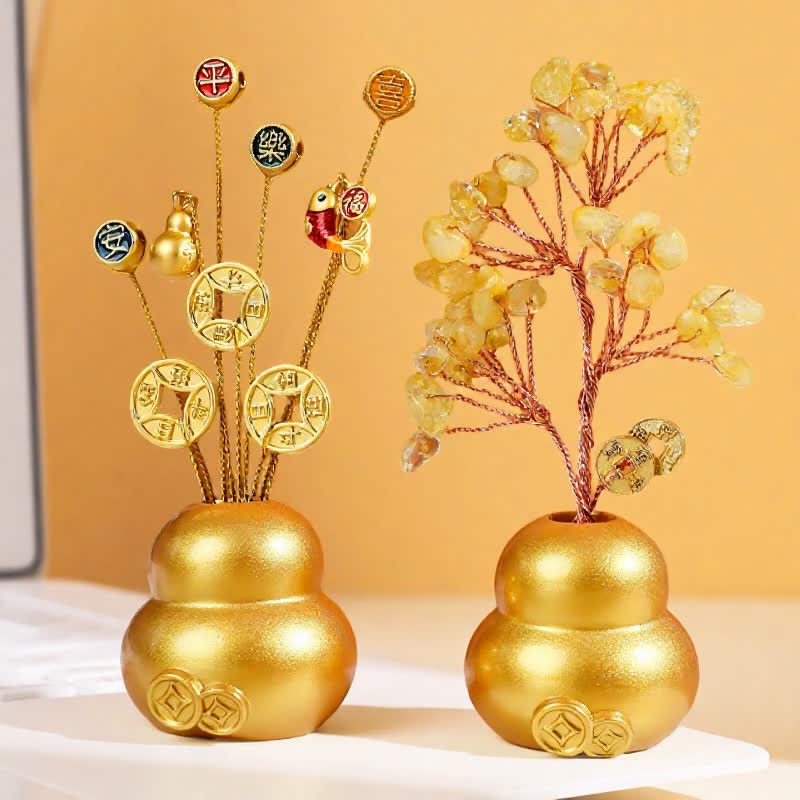 Buddha Stones Schatkom met gouden goudstaaf, gelukssymbool voor op tafel, Welvaart & Geluk symbolen - image 0