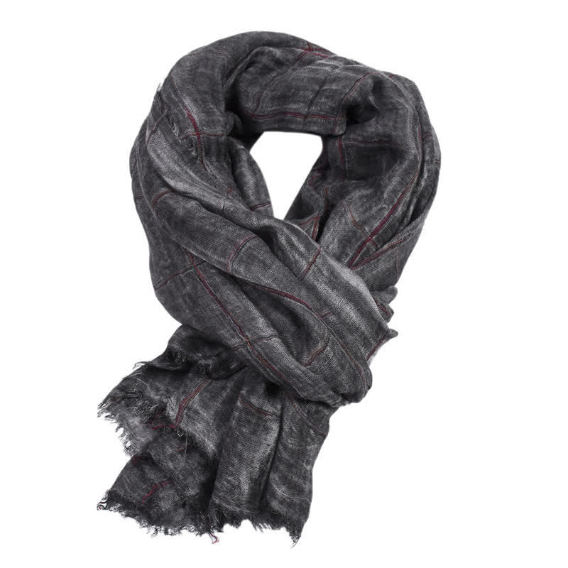 Buddha Stones /herfst geruit patroon casual herensjaal - image 1