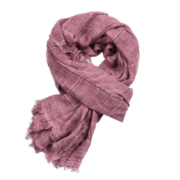 Buddha Stones /herfst geruit patroon casual herensjaal - Indisch Rood - Ongeveer 39,4 inch × 74,8 inch / 100 × 190 cm - image 16
