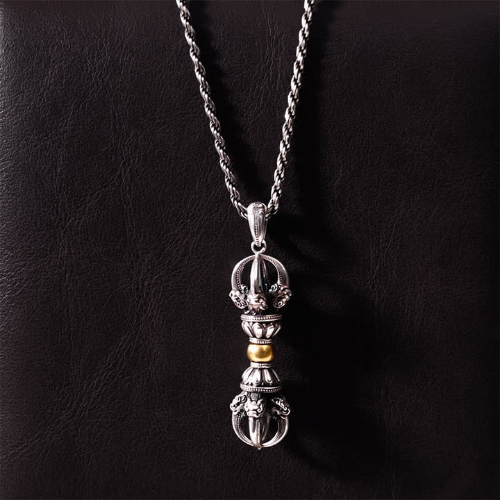 Buddha Stones Tibetaanse Dorje Vajra design rijkdom Ketting - Halsketting en ketting - image 7