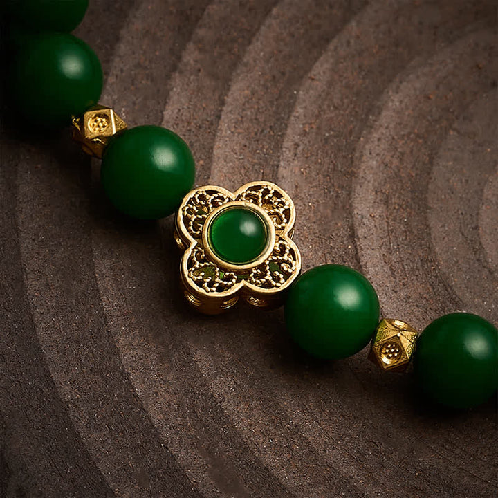 Buddha Stones Armband met kralen van natuurlijke kwartsiet en jade - image 4