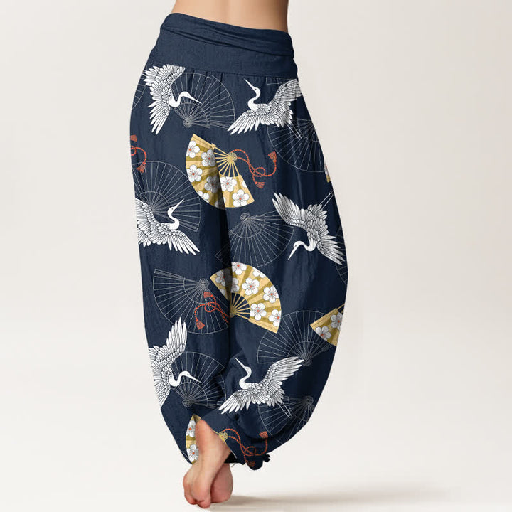 Buddha Stones Dames harembroek met elastische Taille en oosters Waaier . - image 7