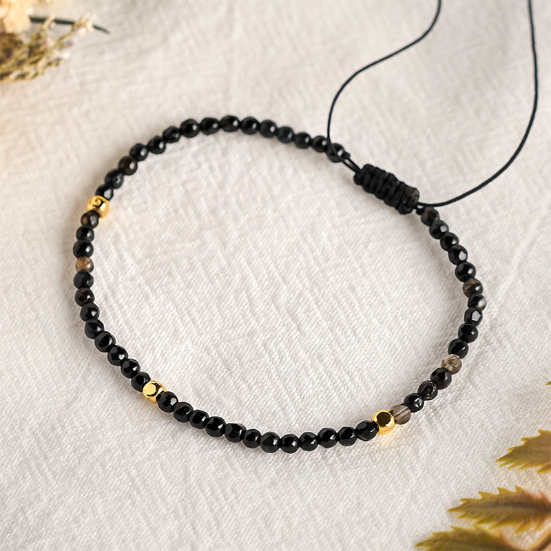 Buddha Stones Donkerbruin gestreepte agaat gevlochten verstelbare Armband - image 8