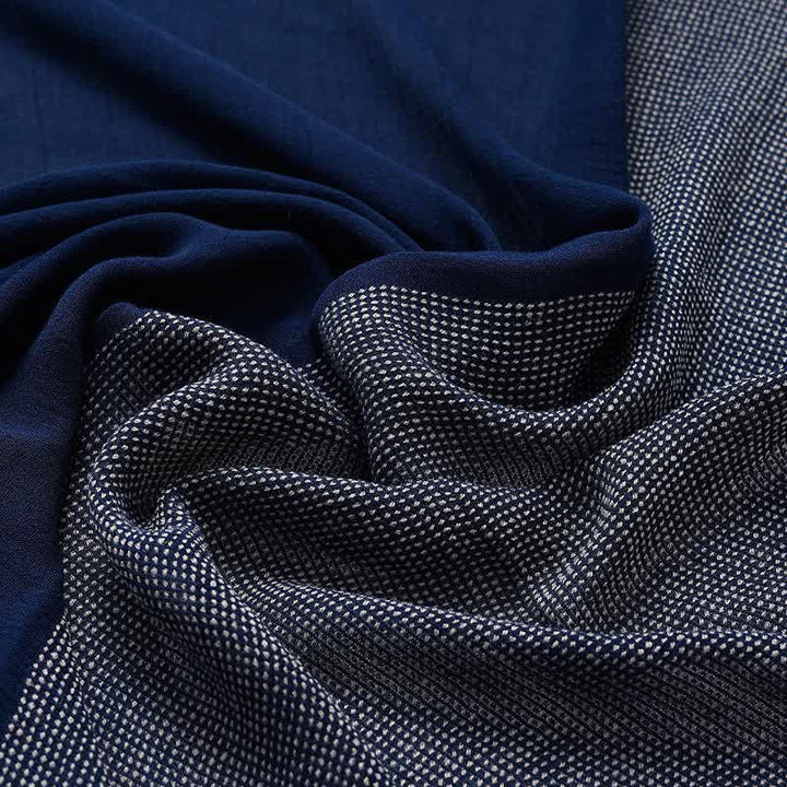Buddha Stones Lente/Herfst Tweekleurige Geweven Kwastjes Heren Sjaal - image 4