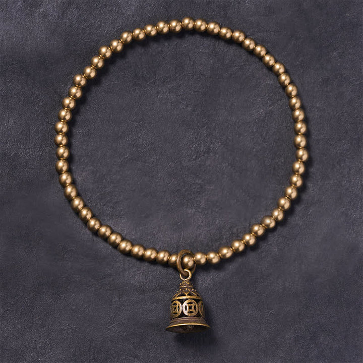 Buddha Stones Koperen kralen, Chinese koperen munten, bel, Armband - image 2