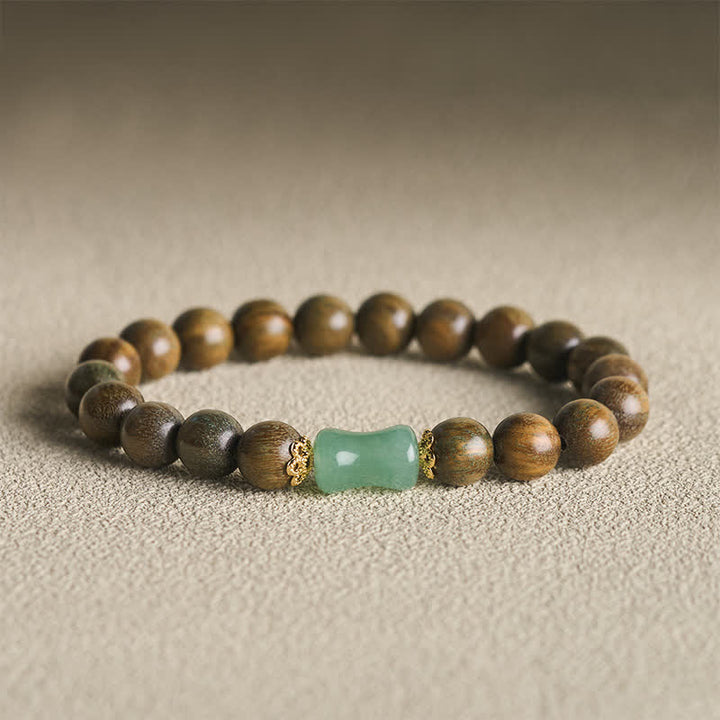Buddha Stones Ebbenhout Groene Sandelhout Natuurlijke Nerf Unisex Armband - Groene sandelhout (Genezing ♥ Positief) - image 9