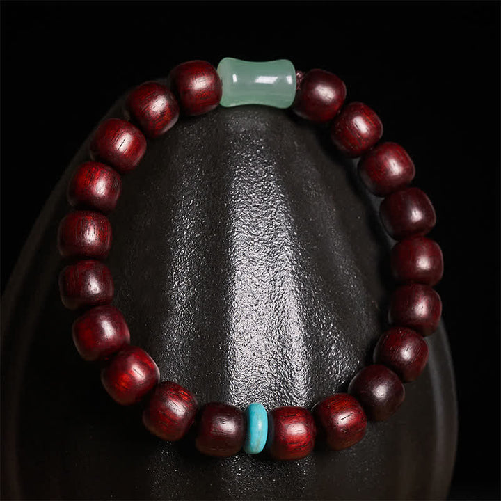 Buddha Stones Vintage rode sandelhout ebbenhout bamboe Armband - image 2