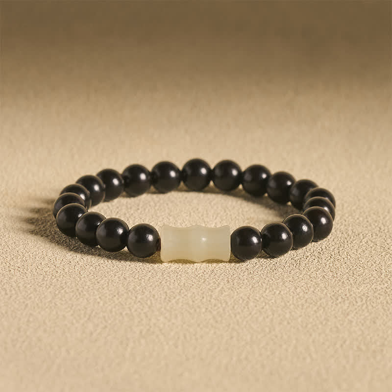 Buddha Stones Vintage rode sandelhout ebbenhout bamboe Armband - 8mm ebbenhout (Balans ♥ Rust) - image 7