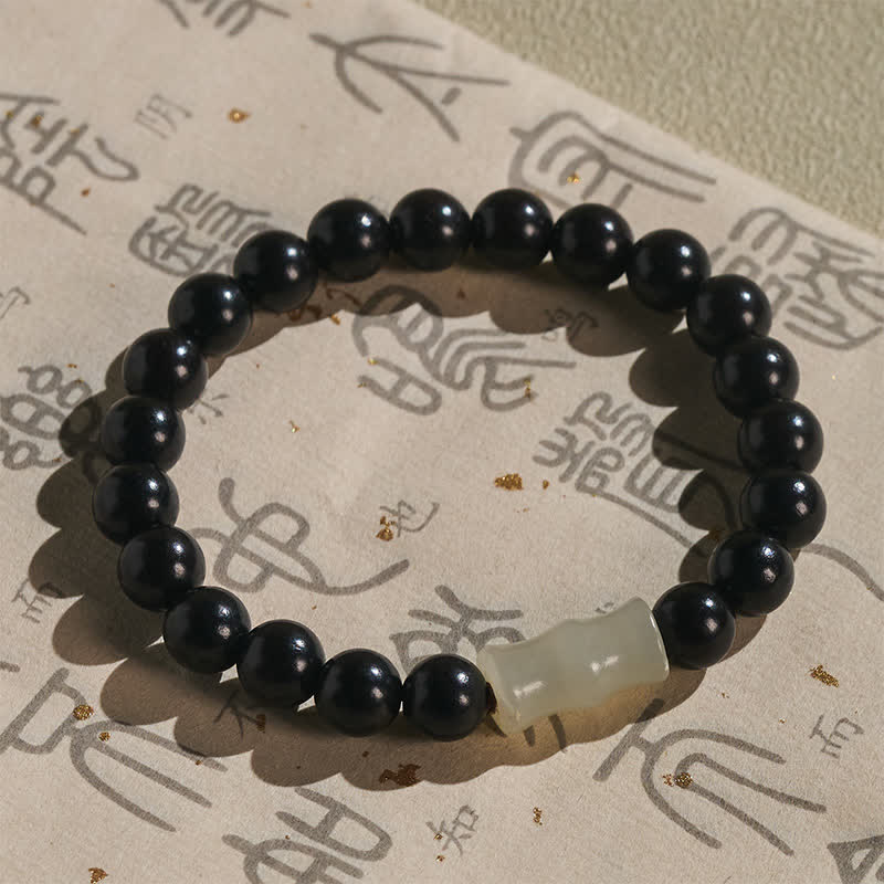 Buddha Stones Vintage rode sandelhout ebbenhout bamboe Armband - image 10