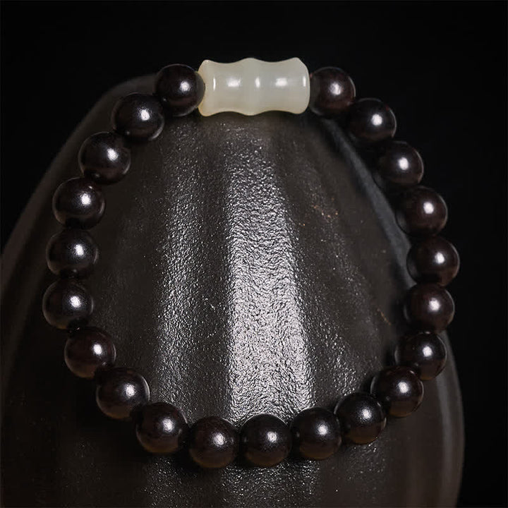 Buddha Stones Vintage rode sandelhout ebbenhout bamboe Armband - image 9