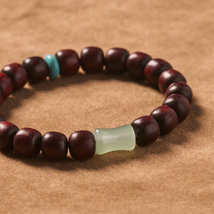 Buddha Stones Vintage rode sandelhout ebbenhout bamboe Armband - image 4