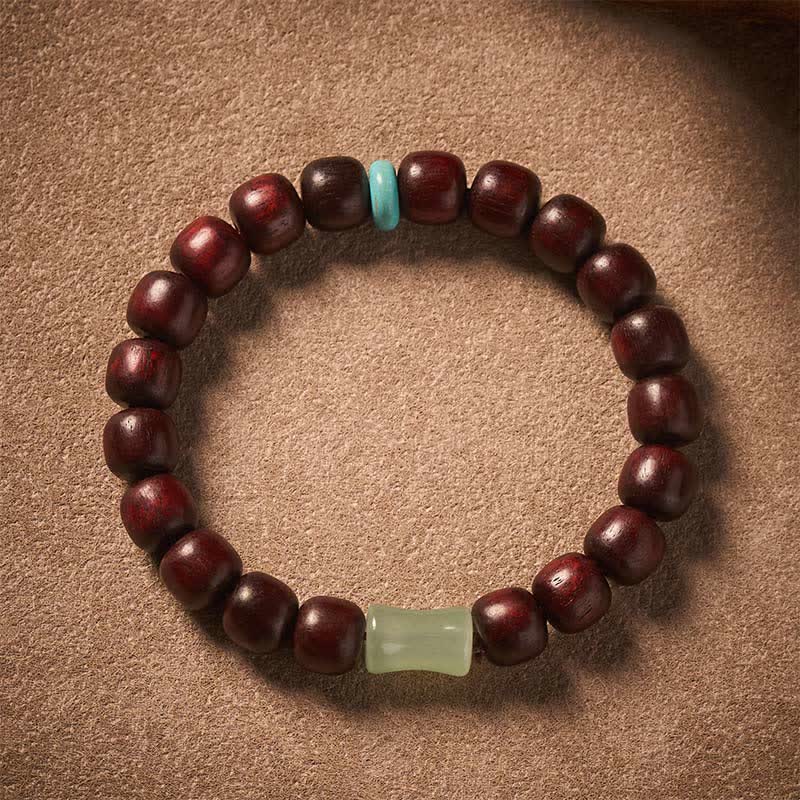 Buddha Stones Vintage rode sandelhout ebbenhout bamboe Armband - image 1