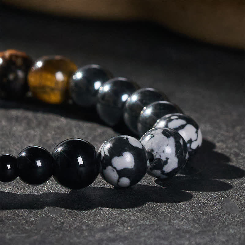 Buddha Stones Armband met focuskralen van tijgeroog en hematiet - image 5