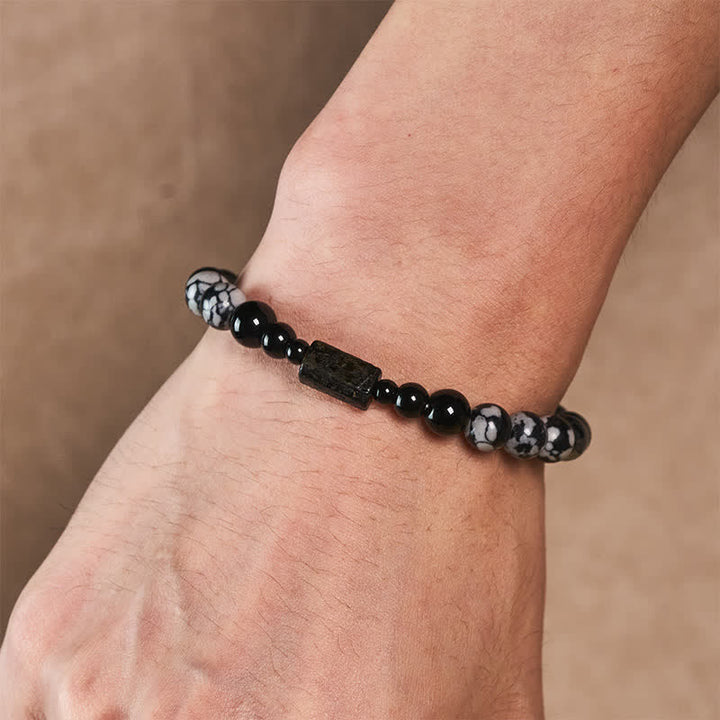 Buddha Stones Armband met focuskralen van tijgeroog en hematiet - image 3