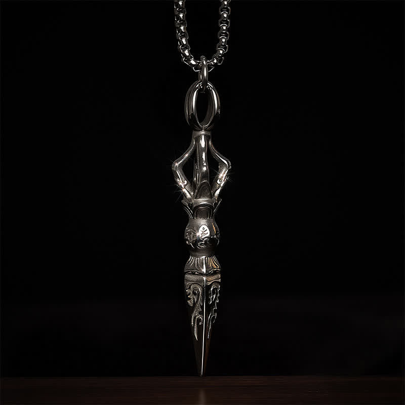 Buddha Stones Vintage Vajra Ketting van titaniumstaal met spirituele kracht. - image 9