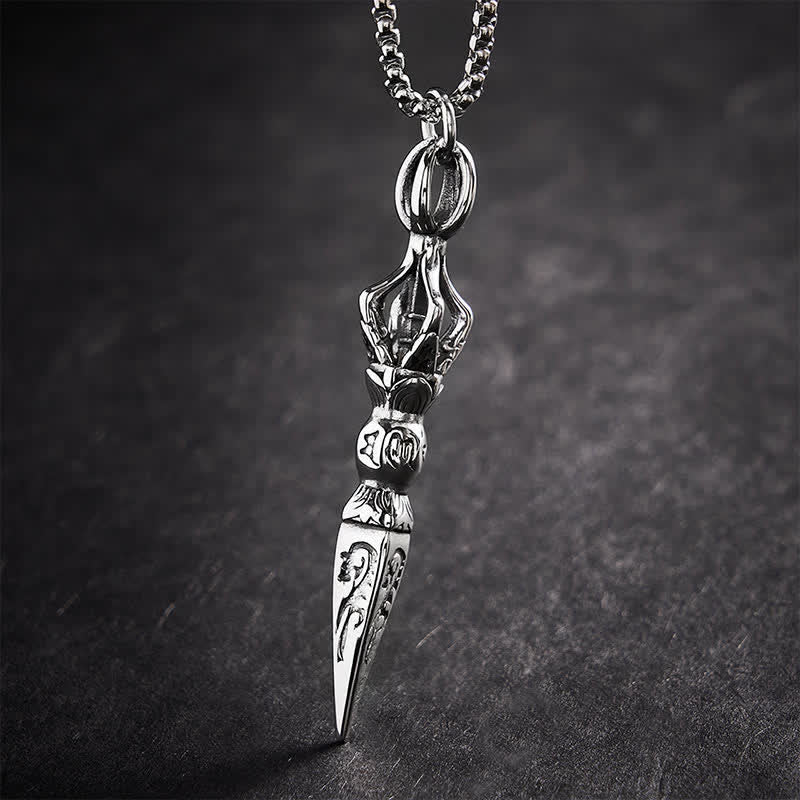 Buddha Stones Vintage Vajra Ketting van titaniumstaal met spirituele kracht. - Vajra - image 0