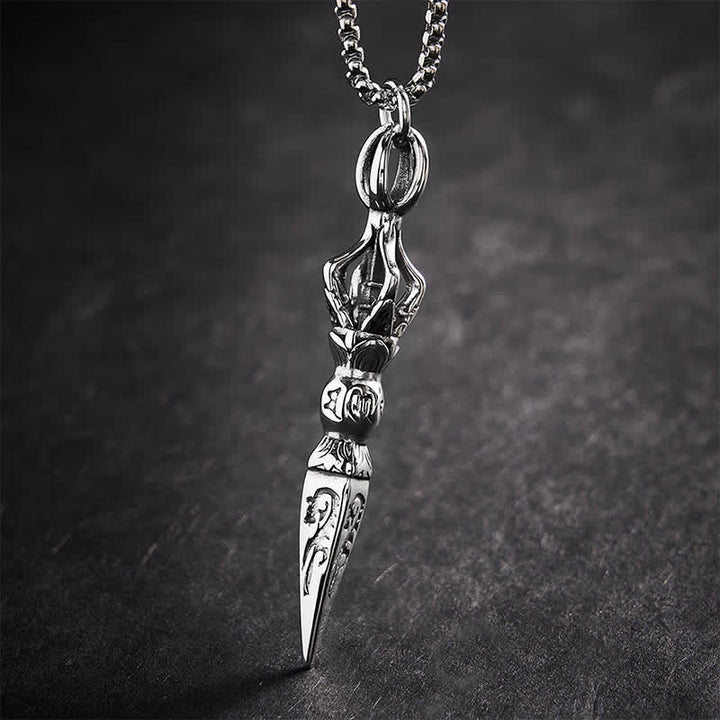 Buddha Stones Vintage Vajra Ketting van titaniumstaal met spirituele kracht. - Vajra - image 0