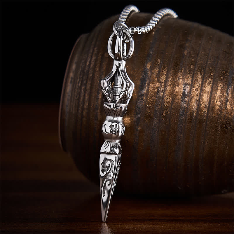Buddha Stones Vintage Vajra Ketting van titaniumstaal met spirituele kracht. - image 1