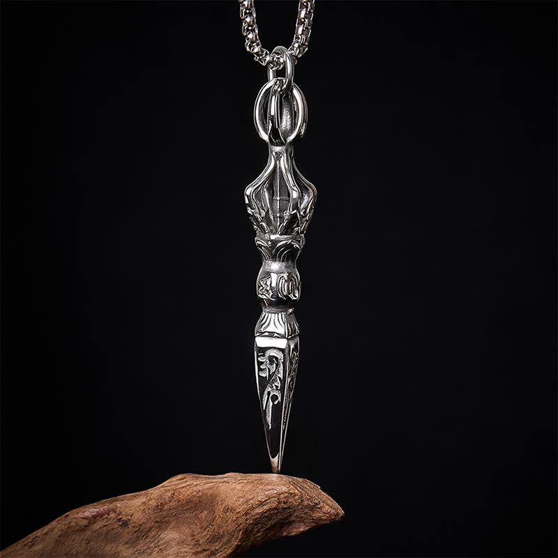Buddha Stones Vintage Vajra Ketting van titaniumstaal met spirituele kracht. - image 2