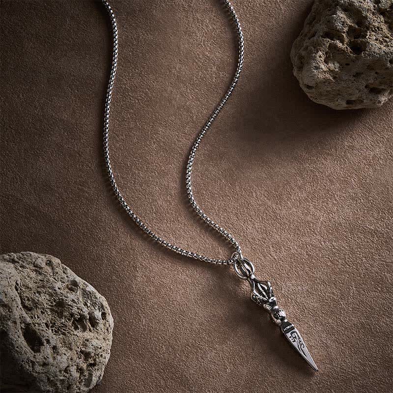 Buddha Stones Vintage Vajra Ketting van titaniumstaal met spirituele kracht. - image 4