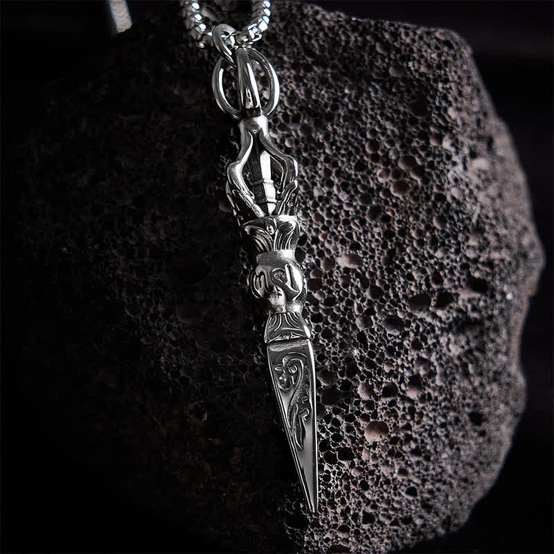 Buddha Stones Vintage Vajra Ketting van titaniumstaal met spirituele kracht. - image 7