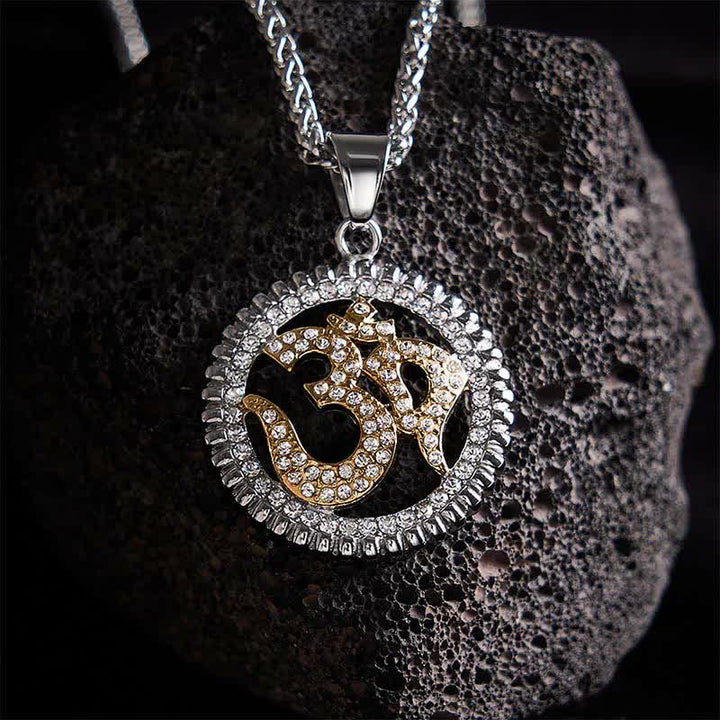 Buddha Stones Titaniumstalen OM-hanger Ketting voor kracht en mindfulness - image 12