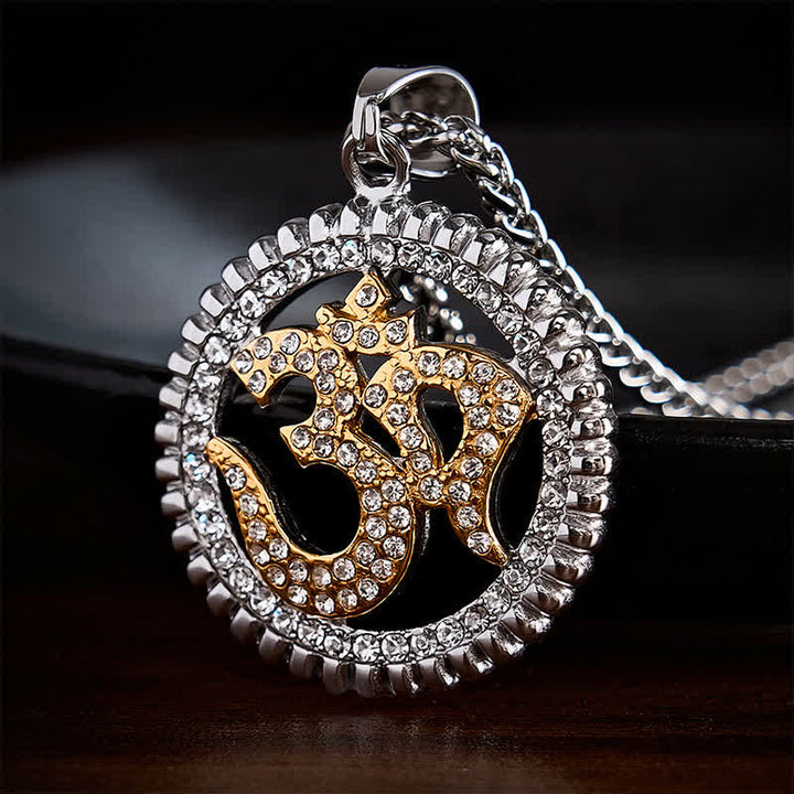 Buddha Stones Titaniumstalen OM-hanger Ketting voor kracht en mindfulness - image 13