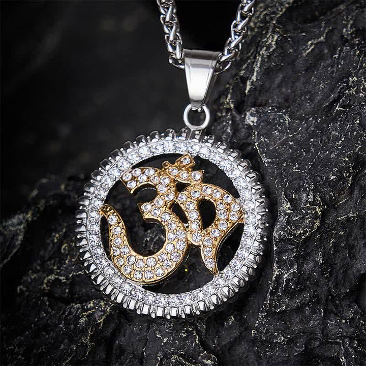 Buddha Stones Titaniumstalen OM-hanger Ketting voor kracht en mindfulness - image 14