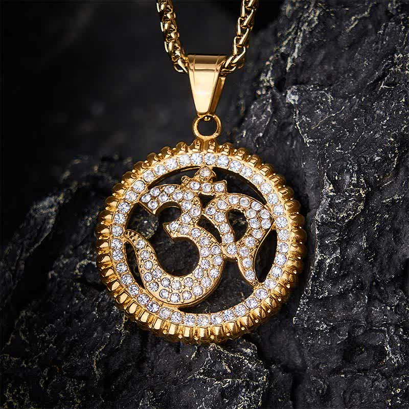 Buddha Stones Titaniumstalen OM-hanger Ketting voor kracht en mindfulness - image 2