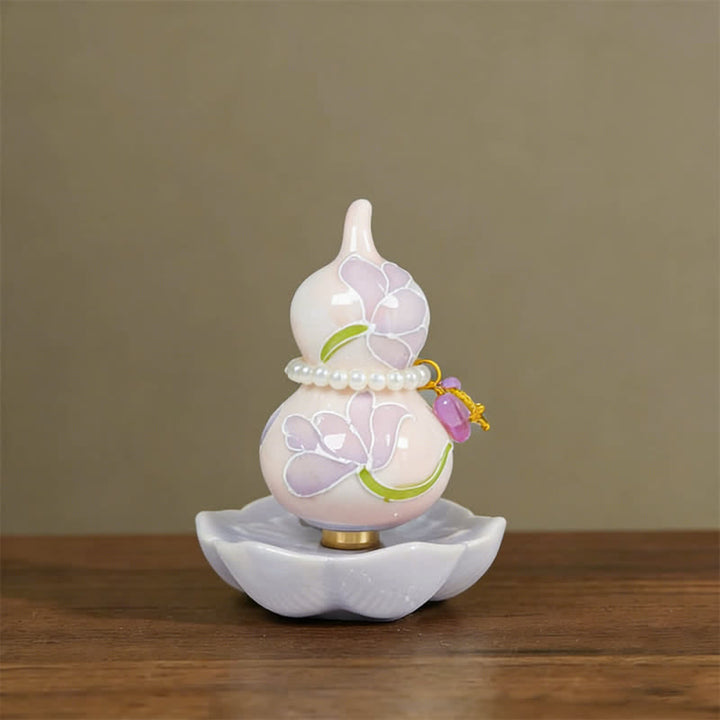 Buddha Stones Handbeschilderde keramische pioenroos Mindfulness woondecoratie. - Paarse Lotus Charm - Ca. 6*8 cm (willekeurig accessoire) - image 2