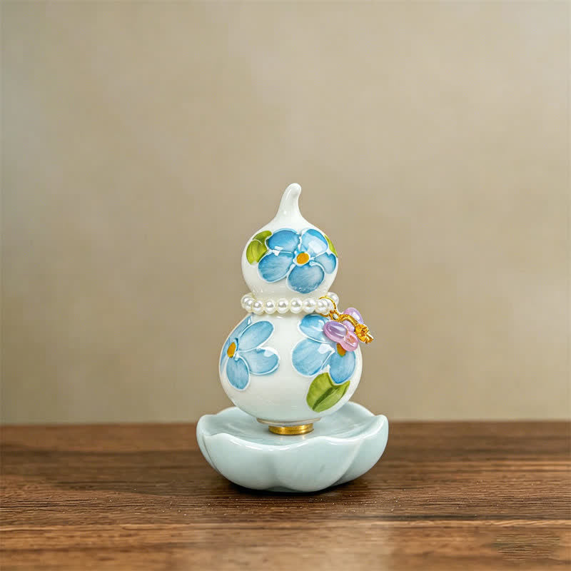 Buddha Stones Handbeschilderde keramische pioenroos Mindfulness woondecoratie. - Zegen van de blauwe viool - Ca. 6*8 cm (willekeurig accessoire) - image 10