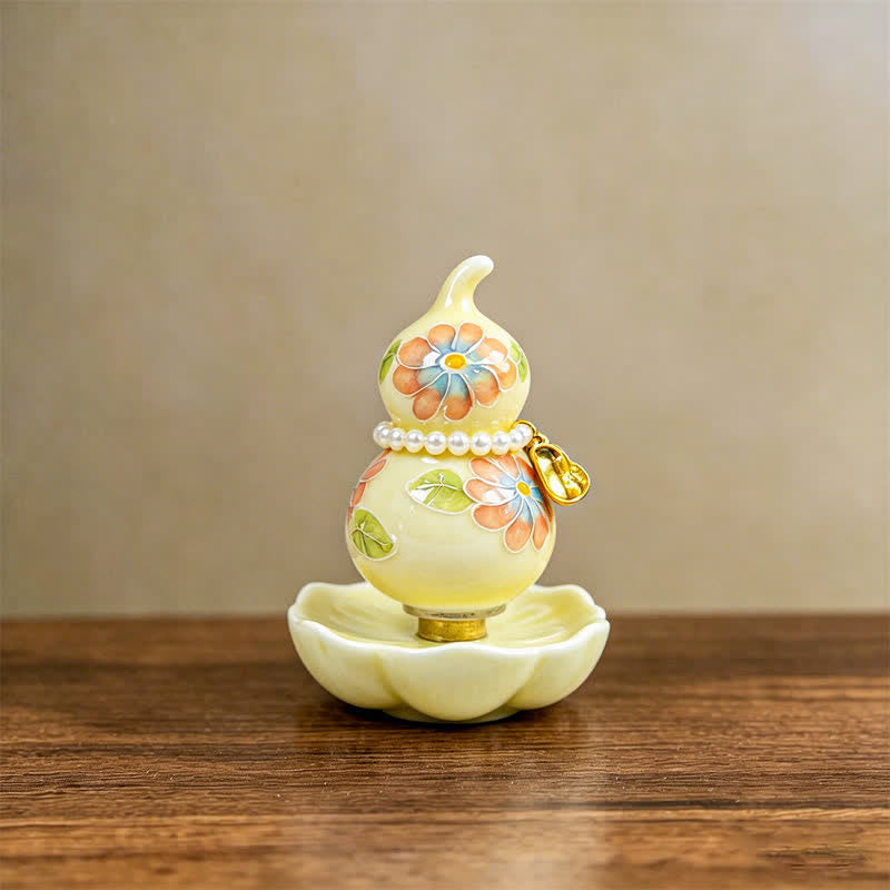 Buddha Stones Handbeschilderde keramische pioenroos Mindfulness woondecoratie. - Warmgele bloeiende bloemen - Ca. 6*8 cm (willekeurig accessoire) - image 11