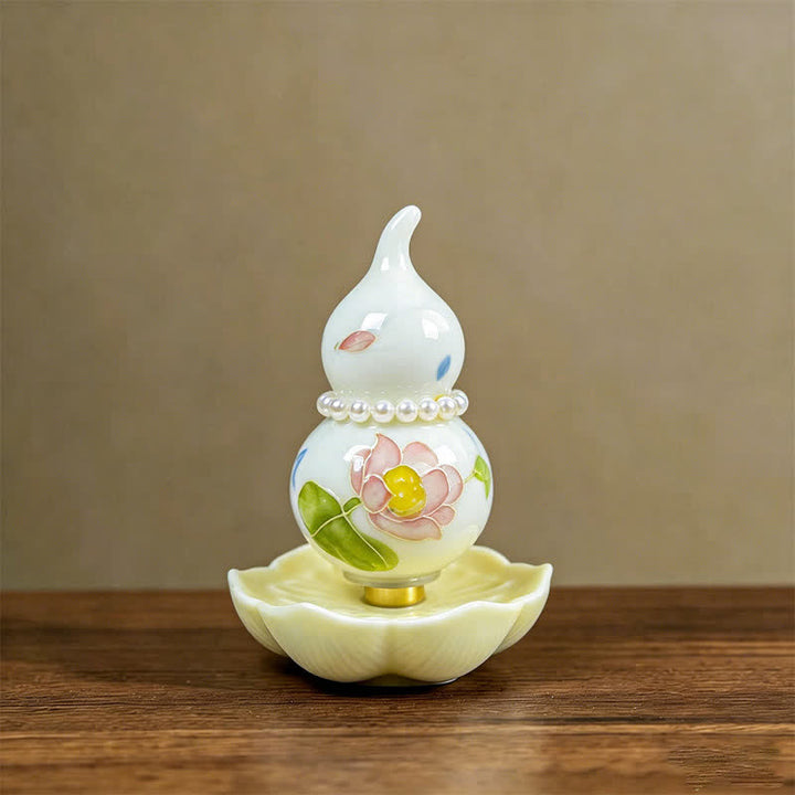 Buddha Stones Handbeschilderde keramische pioenroos Mindfulness woondecoratie. - Lotus-geluksamulet - Ca. 6*8 cm (willekeurig accessoire) - image 13