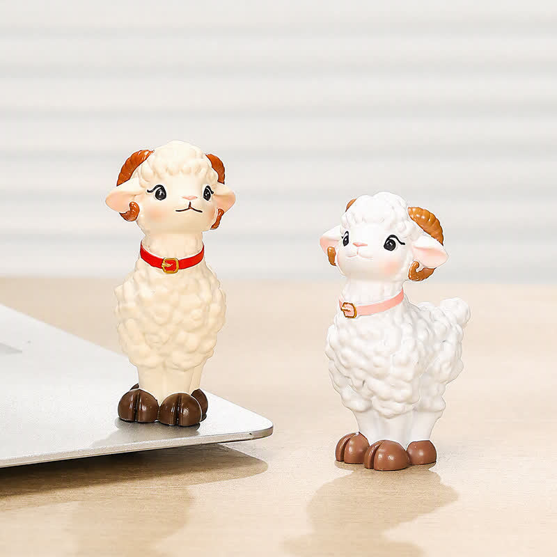 Buddha Stones Hars vredige geit lam geluk schattige dieren decoratie - image 0