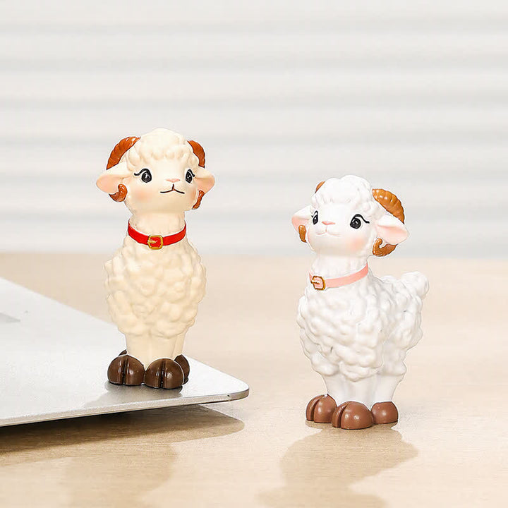 Buddha Stones Hars vredige geit lam geluk schattige dieren decoratie - image 0