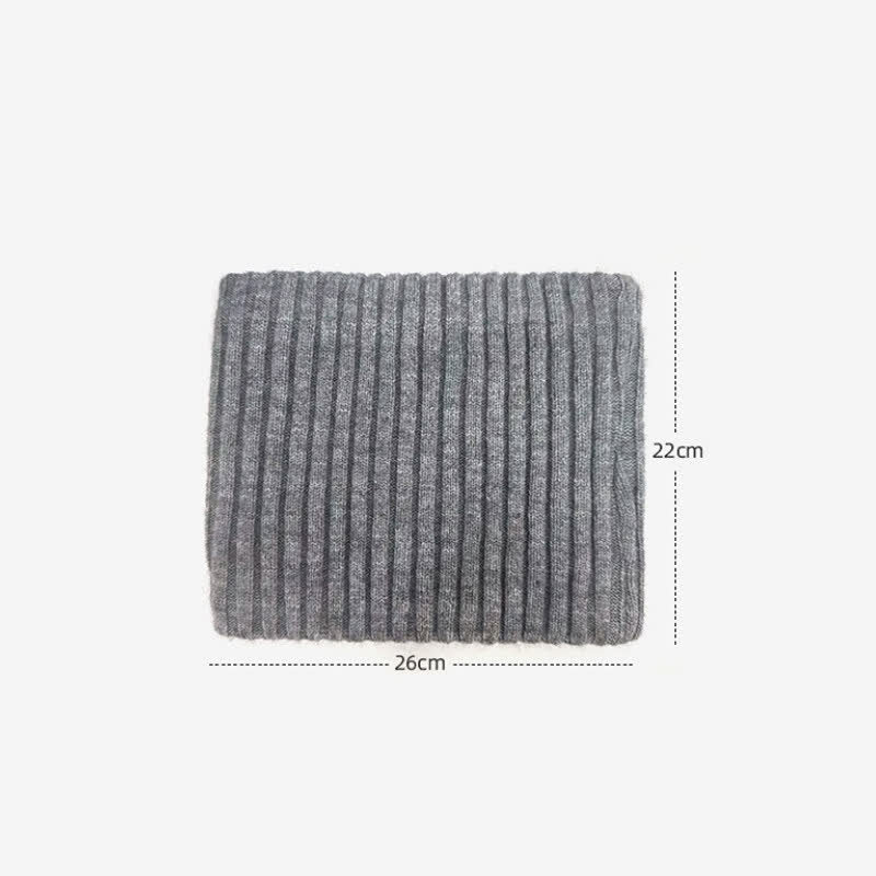 Buddha Stones Winterse geribbelde gebreide nekwarmer met fleecevoering voor heren - image 3