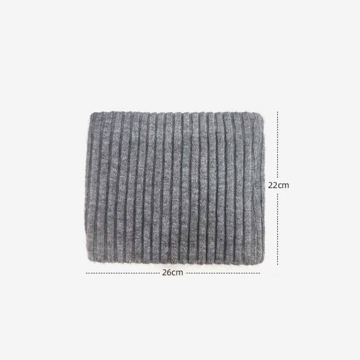 Buddha Stones Winterse geribbelde gebreide nekwarmer met fleecevoering voor heren - image 3